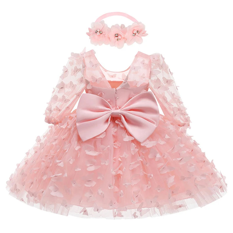 Flowers Mesh Little Princess Baby Dress