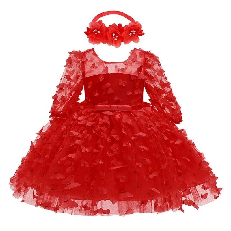 Flowers Mesh Little Princess Baby Dress