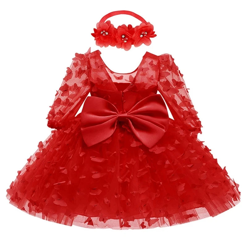 Flowers Mesh Little Princess Baby Dress