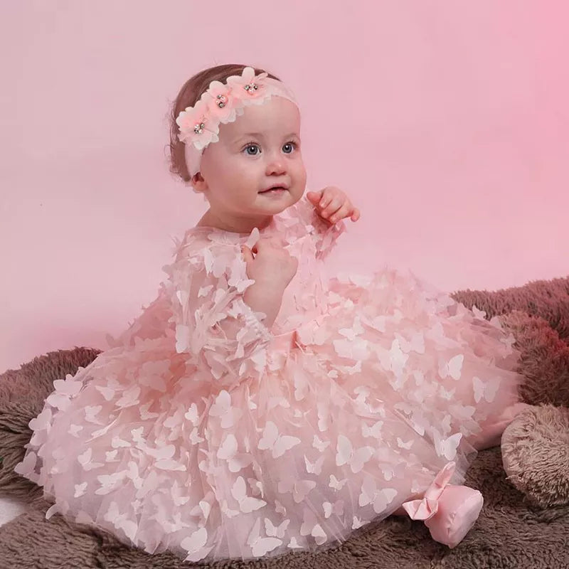 Flowers Mesh Little Princess Baby Dress
